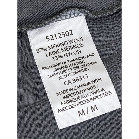 Cloudveil Women Size M Merino Wool Rich Base Layer Gray Long Sleeve Shirt Base - Picture 6 of 6